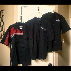 Harley Davidson button down shirts.  Set of 3